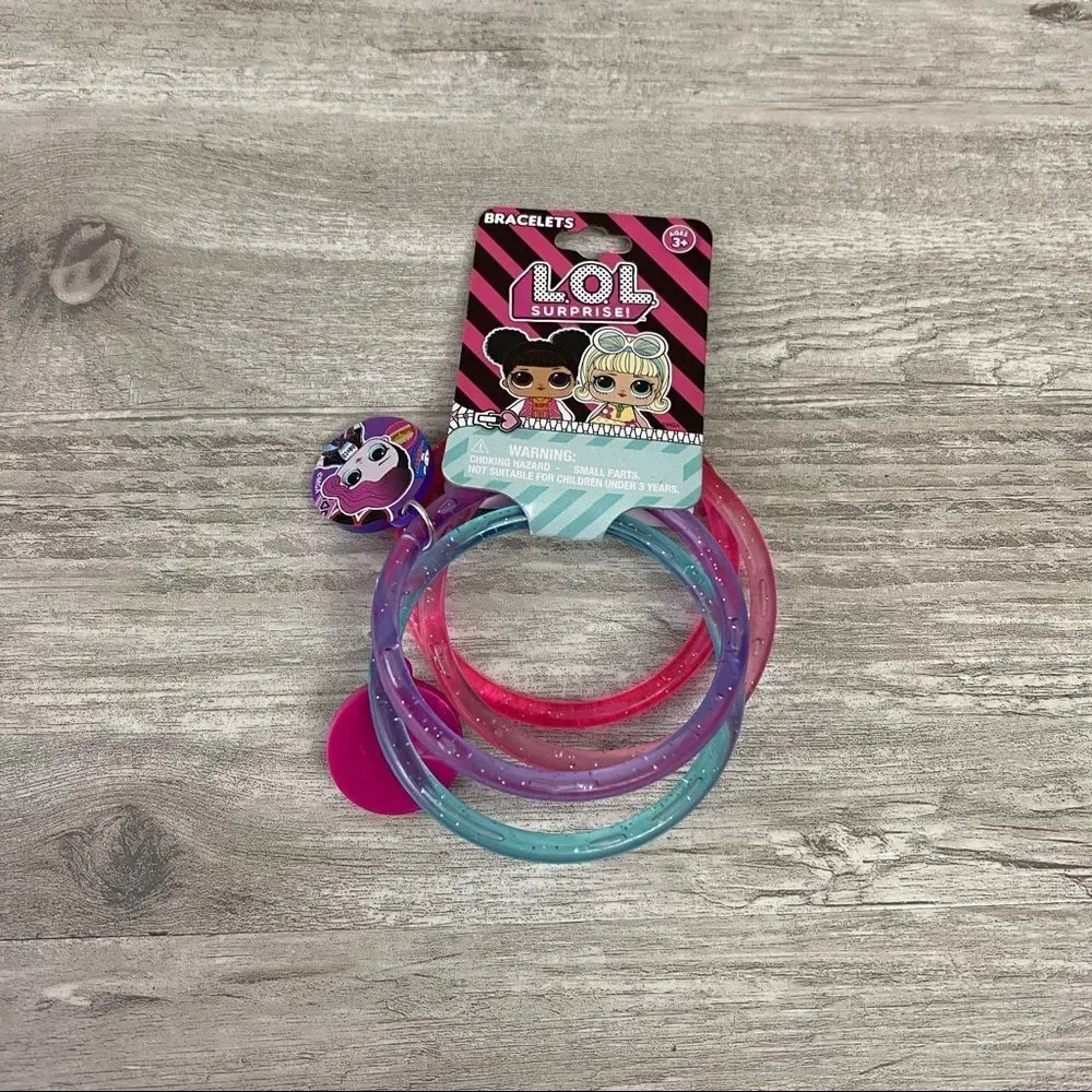 LOL Surprise! 3 on Glitter Bangles wIth charms